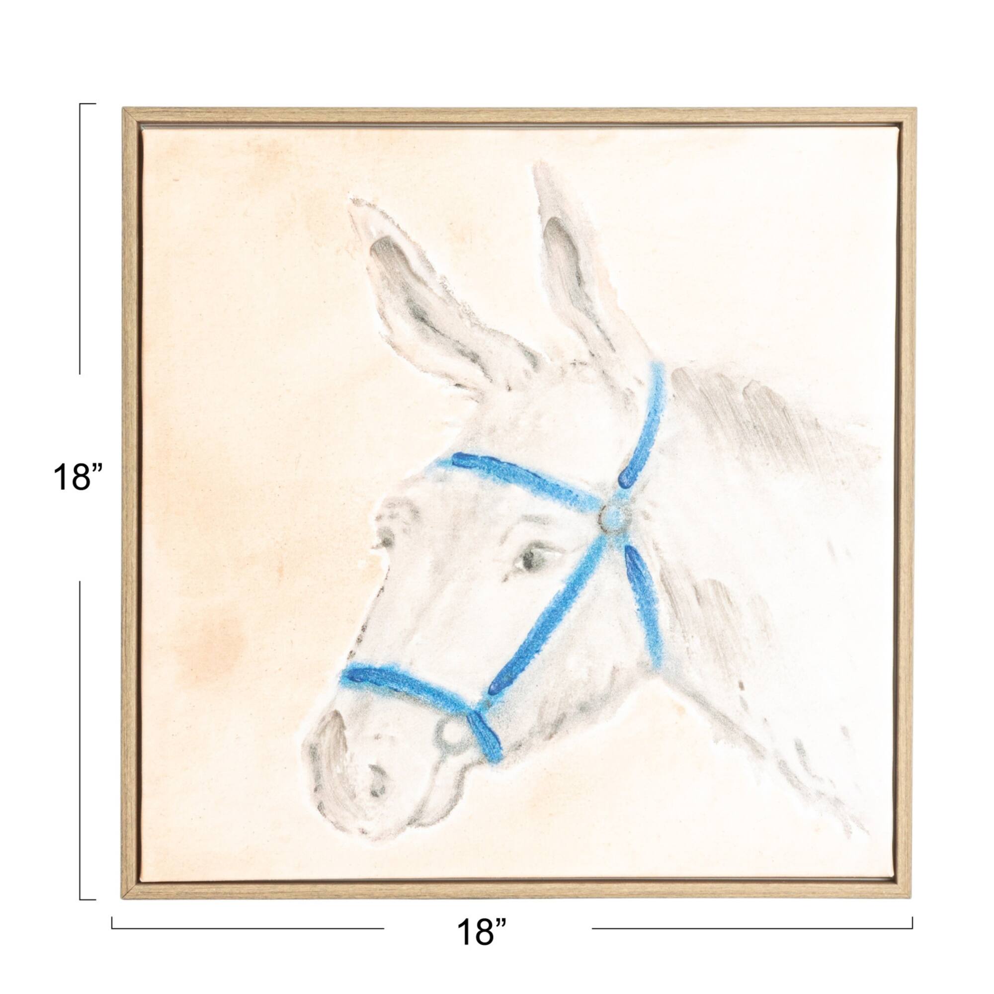 Hello Honey® 18" x 18" Donkey Wall Art